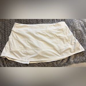 Lululemon White Pace Rival Athletic Skort